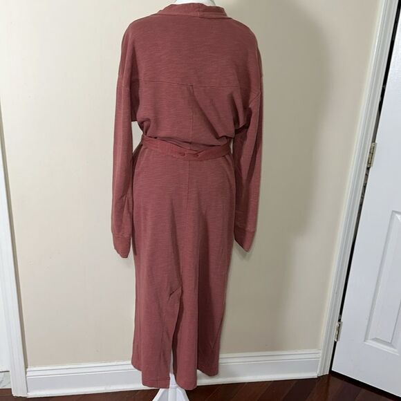 Free People S Babe I'm Yours Cardigan Style Long Sleeve Robe Dried Currant Wine - Picture 6 of 16